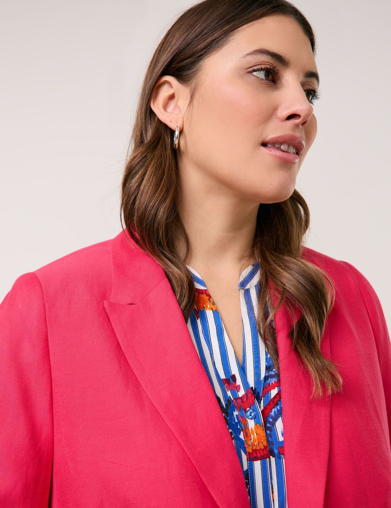 Blazer aus Viskose-Leinen-Mix