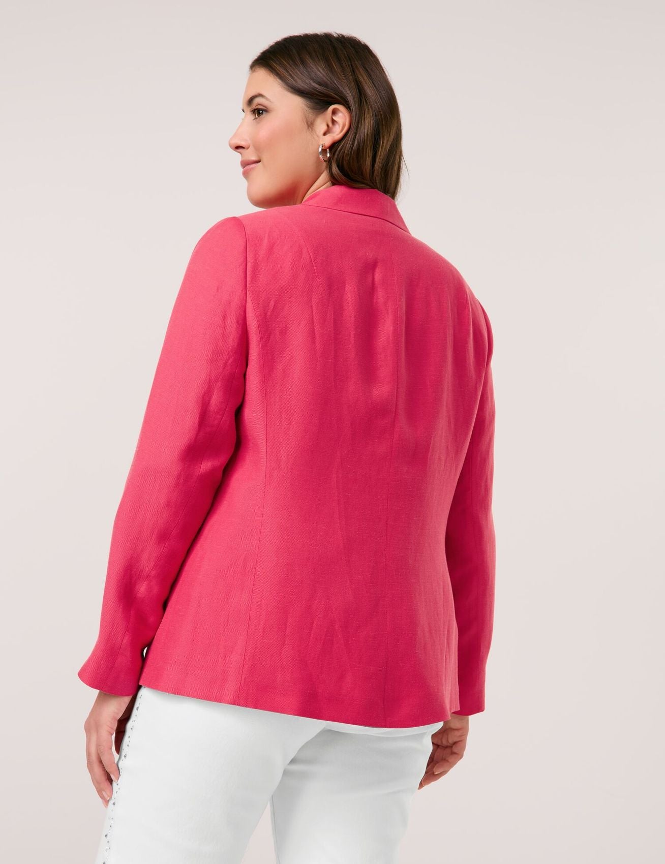 Blazer aus Viskose-Leinen-Mix