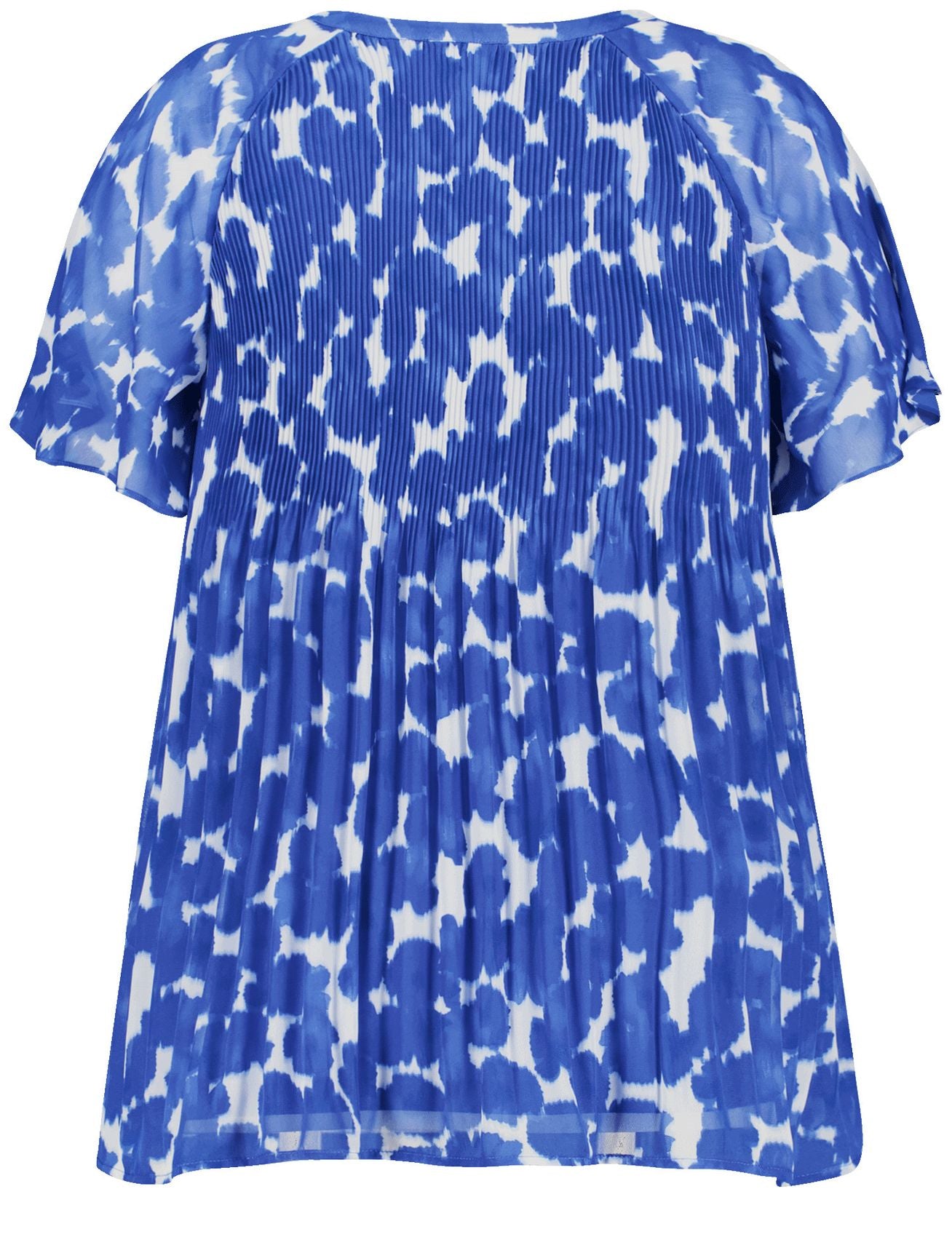 SAMOON Luftig-leichte Plisseebluse mit kurzem Arm