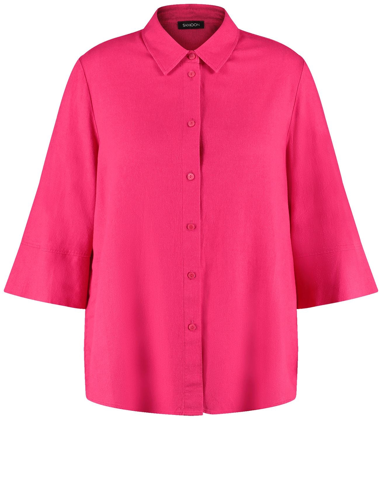 3/4 Arm Bluse aus Viskose-Leinen-Mix