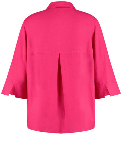 3/4 Arm Bluse aus Viskose-Leinen-Mix