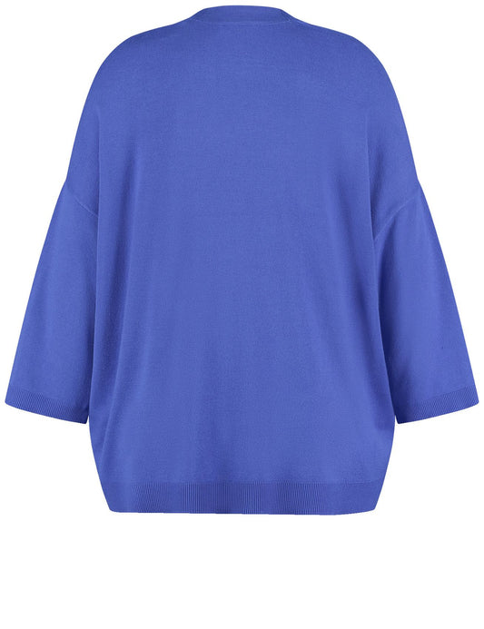 SAMOON Lässige Strickjacke mit halbem Arm