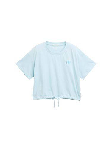 TOM TAILOR Cropped T-Shirt mit Kordelzug