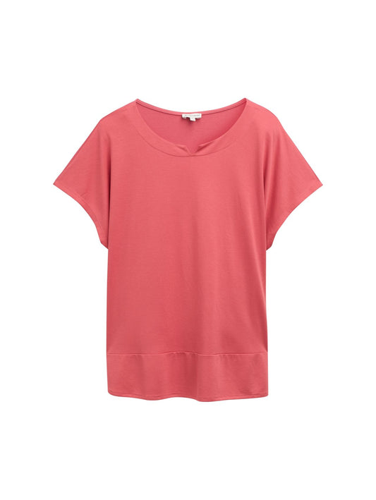 TOM TAILOR Plus Size - T-Shirt im Material-Mix