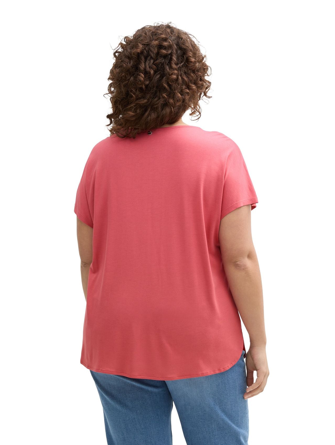 TOM TAILOR Plus Size - T-Shirt im Material-Mix