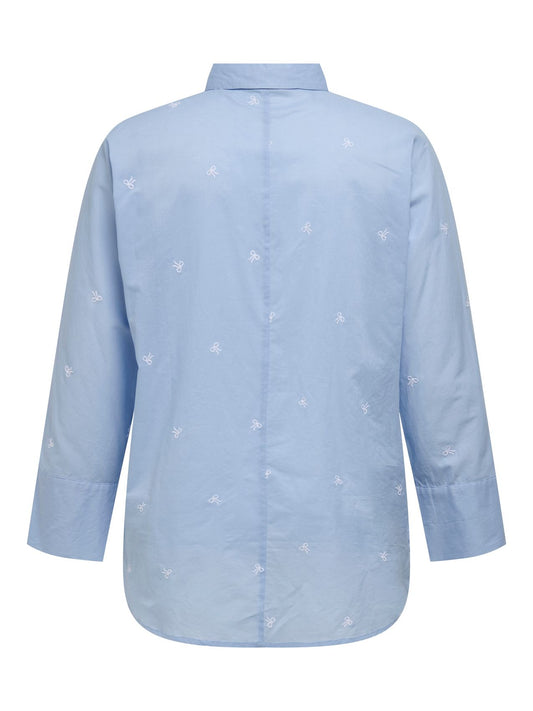 ONLY CARMAKOMA CARNEW LINA GRACE LS EMB SHIRT WVN