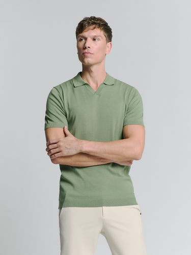 NO EXCESS Pullover Short Sleeve Polo V Solid XXL