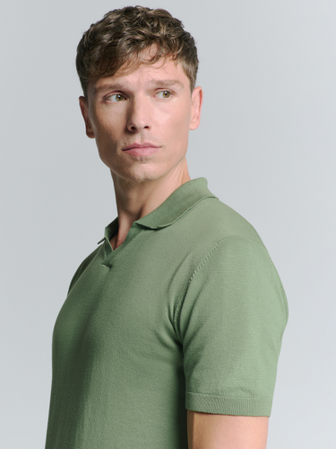 NO EXCESS Pullover Short Sleeve Polo V Solid
