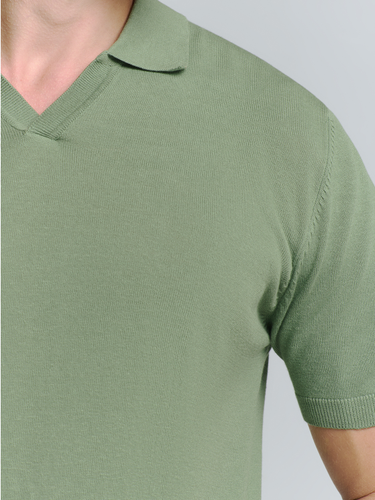 NO EXCESS Pullover Short Sleeve Polo V Solid