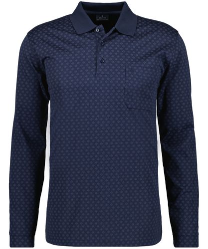 RAGMAN Softknit-Polo mit Alloverprint, Langarm XL