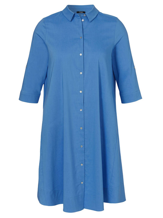FRAPP Kleid Hemdkragen 3/4 Arm