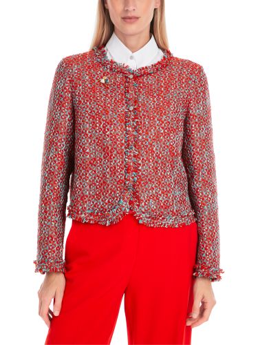 MARC CAIN Bolero in Melé - aus 100 % Baumwolle