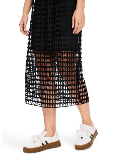 MARC CAIN Luftiger Rock im Netz-Ajour-Gestrick