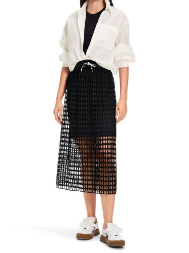 MARC CAIN Luftiger Rock im Netz-Ajour-Gestrick