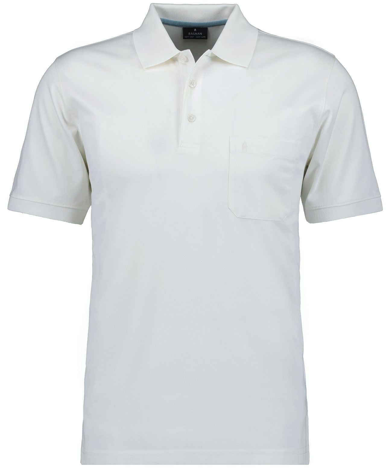 RAGMAN Softknit-Polo mit Brusttasche, kurzarm M