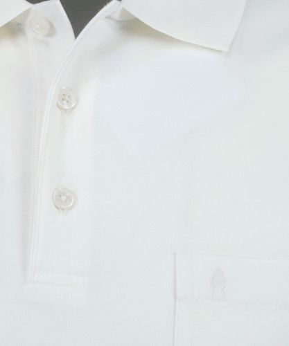 RAGMAN Softknit-Polo mit Brusttasche, kurzarm