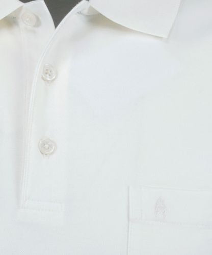 RAGMAN Softknit-Polo mit Brusttasche, kurzarm