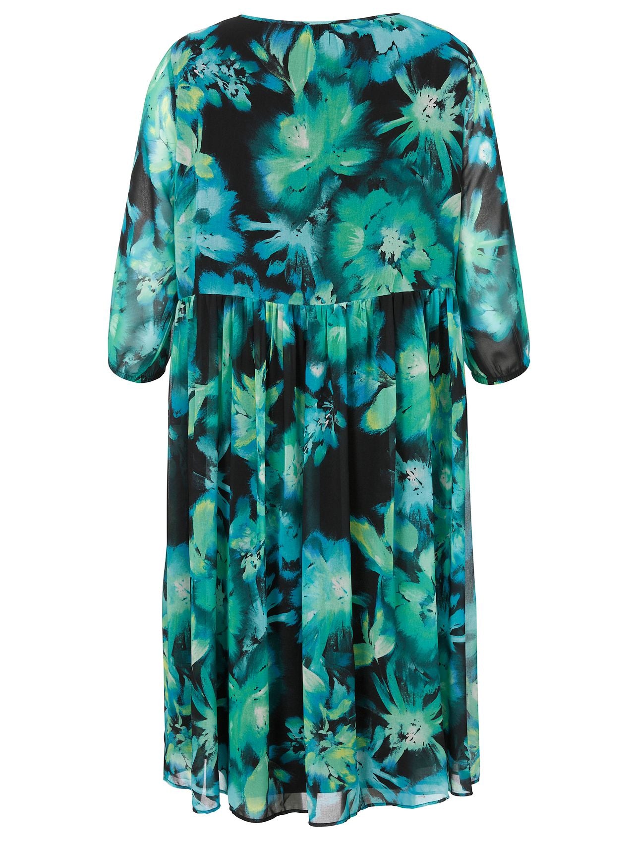 VIA APPIA Kleid V-Ausschnitt 3/4 Arm Druck