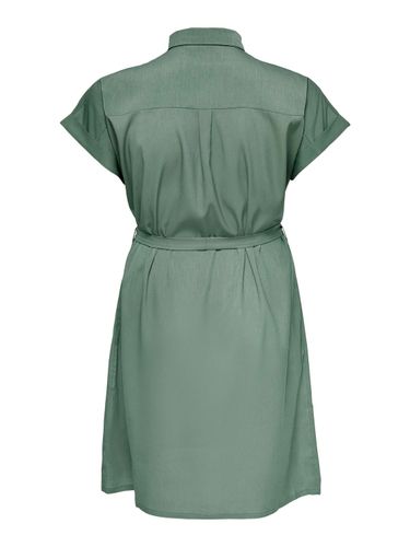 ONLY CARMAKOMA CARDIEGA SS BLK SHIRT DRESS WVN NOOS