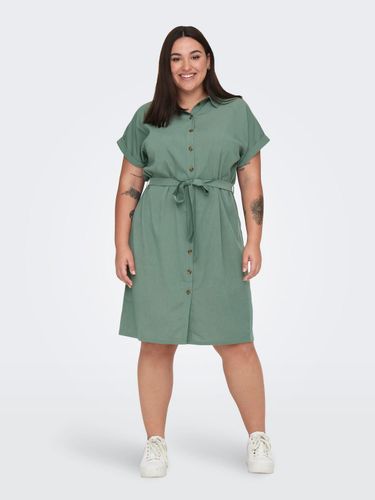 ONLY CARMAKOMA CARDIEGA SS BLK SHIRT DRESS WVN NOOS