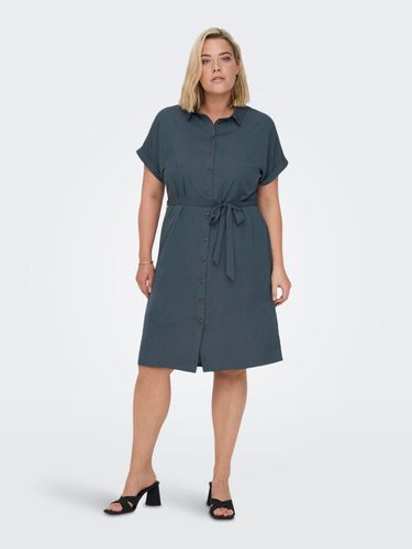 ONLY CARMAKOMA CARDIEGA SS BLK SHIRT DRESS WVN NOOS