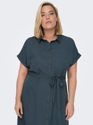 ONLY CARMAKOMA CARDIEGA SS BLK SHIRT DRESS WVN NOOS