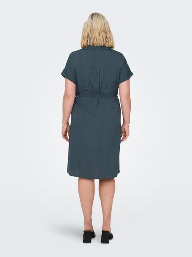 ONLY CARMAKOMA CARDIEGA SS BLK SHIRT DRESS WVN NOOS