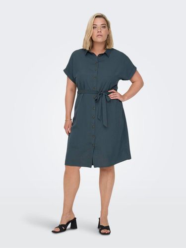 ONLY CARMAKOMA CARDIEGA SS BLK SHIRT DRESS WVN NOOS