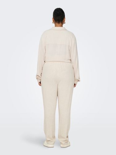 ONLY CARMAKOMA CARSIESTA HW PULL-UP LINEN BL PNT NOOS