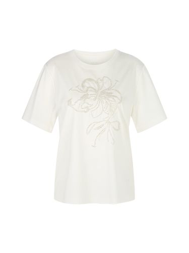 MARC CAIN Besticktes T-Shirt aus reiner Baumwolle 40