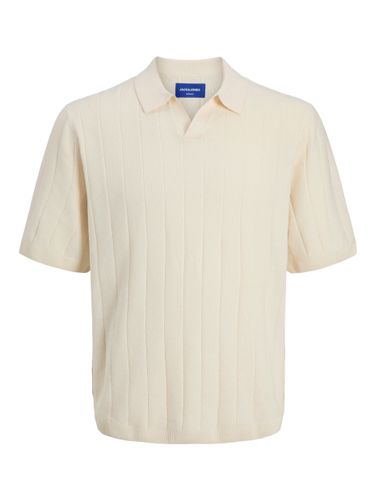 JACK & JONES JORVARENNA KNIT SS SPLIT NECK L