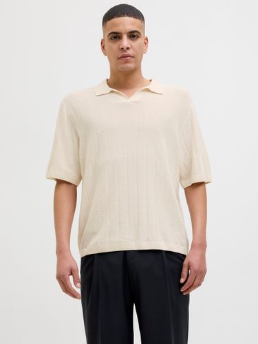 JACK & JONES JORVARENNA KNIT SS SPLIT NECK