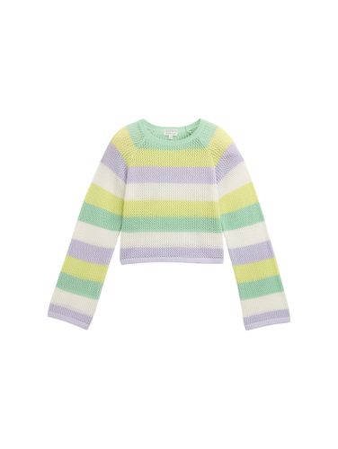 TOM TAILOR Cropped Strickpullover mit Streifenmuster 176