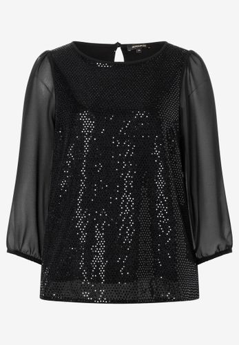 MORE & MORE Bluse mit Glanzsteinchen Party-Kollektion 40