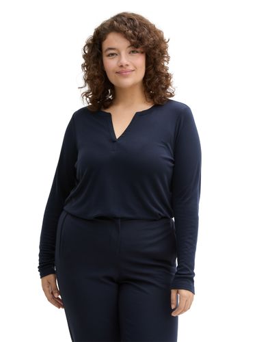 TOM TAILOR Plus Size - Langarmshirt mit Lyocell