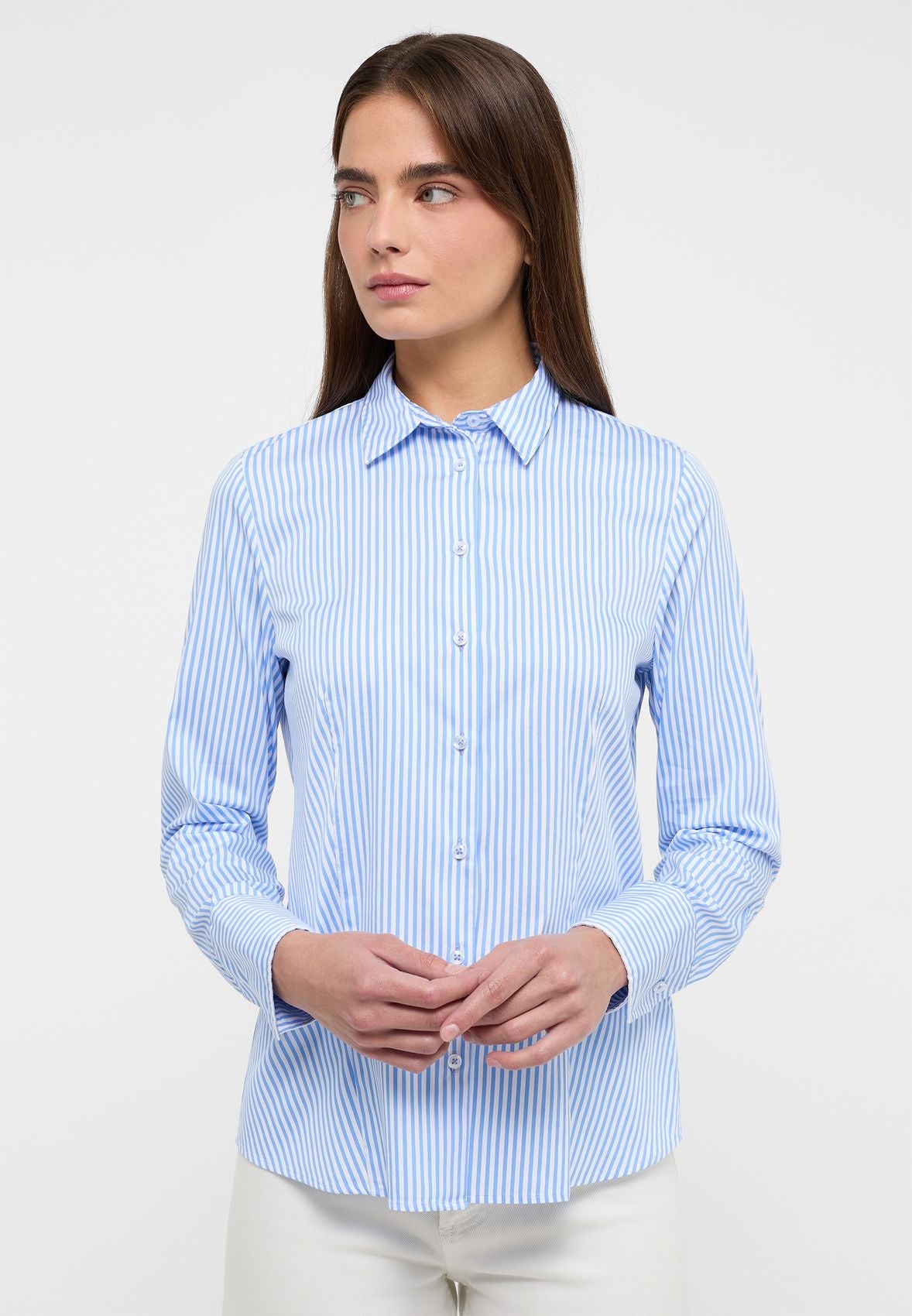 ETERNA Bluse Satingewebe Langarm 54 Langarm