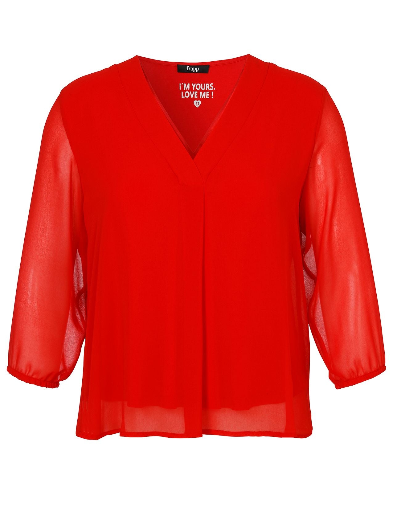 FRAPP Bluse V-Ausschnitt 3/4 Arm 48