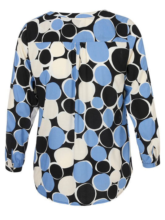VIA APPIA Bluse V-Ausschnitt 1/1 Arm Druck