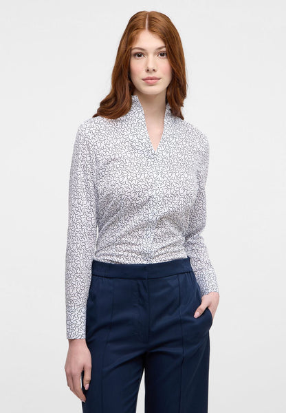 ETERNA Bluse Satingewebe Langarm Langarm