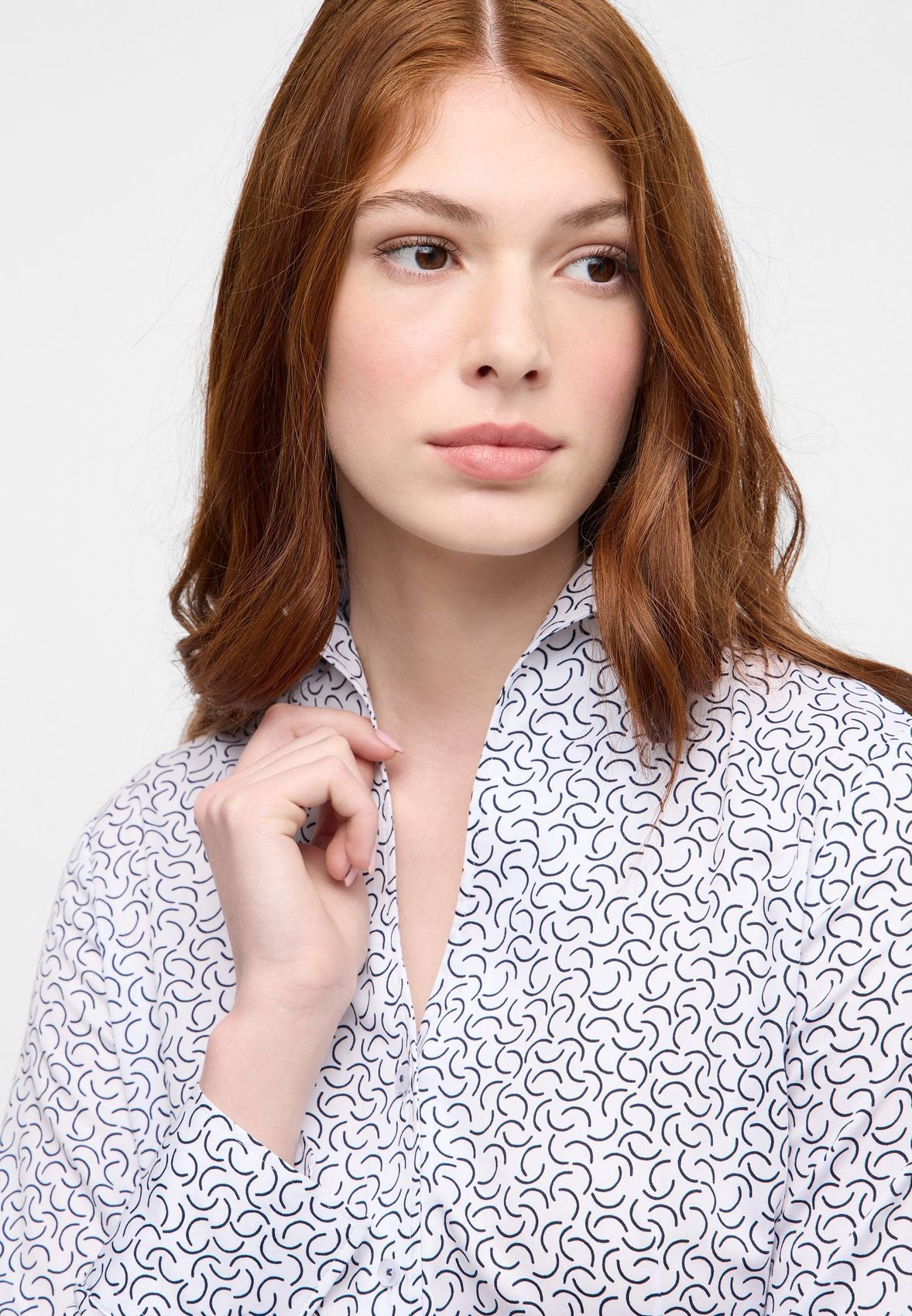 ETERNA Bluse Satingewebe Langarm