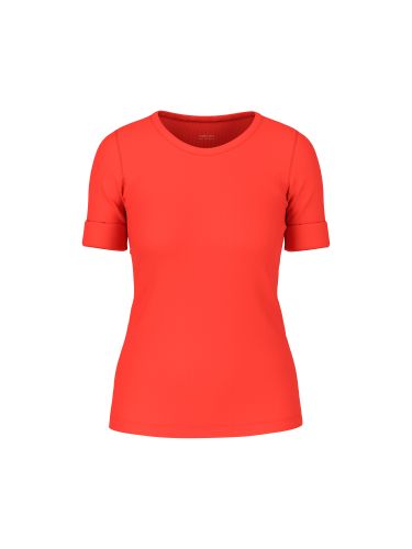 MARC CAIN Uni T-Shirt aus stretchigem Cotton-Ripp