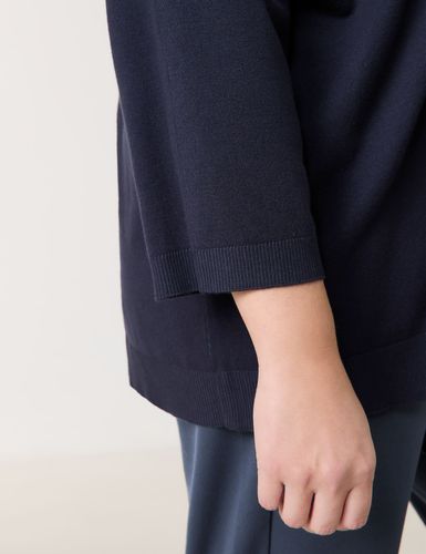 SAMOON Lässige Strickjacke mit halbem Arm