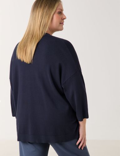 SAMOON Lässige Strickjacke mit halbem Arm