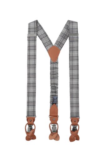 SEIDENFALTER Set Hosenträger+Fliege Karo