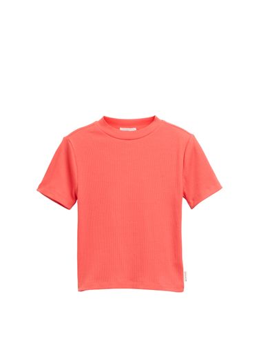 TOM TAILOR Cropped T-Shirt mit Rippstruktur