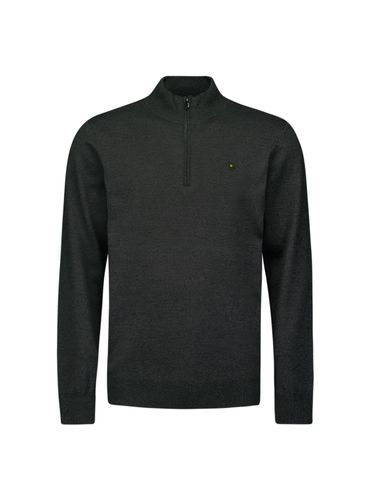 NO EXCESS Pullover Half Zip 2 Coloured Melange