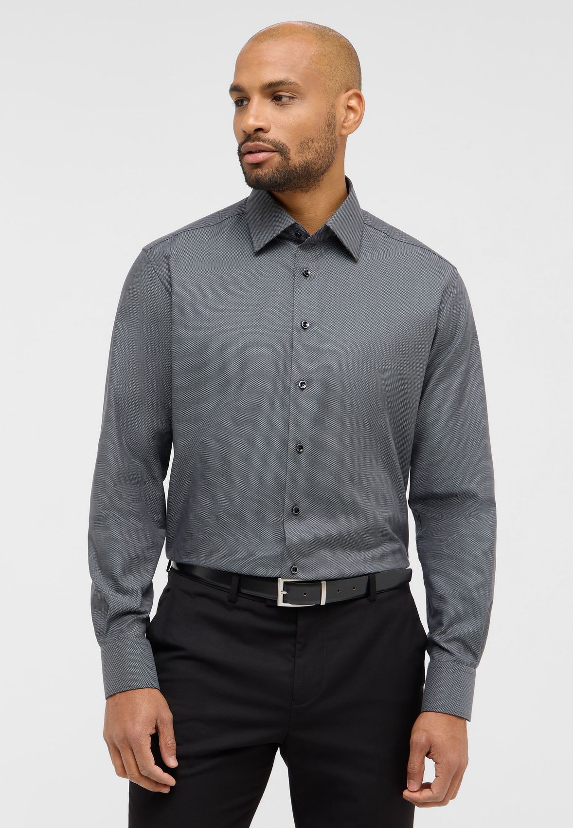Dynamic Cotton Dobbydesign Langarm