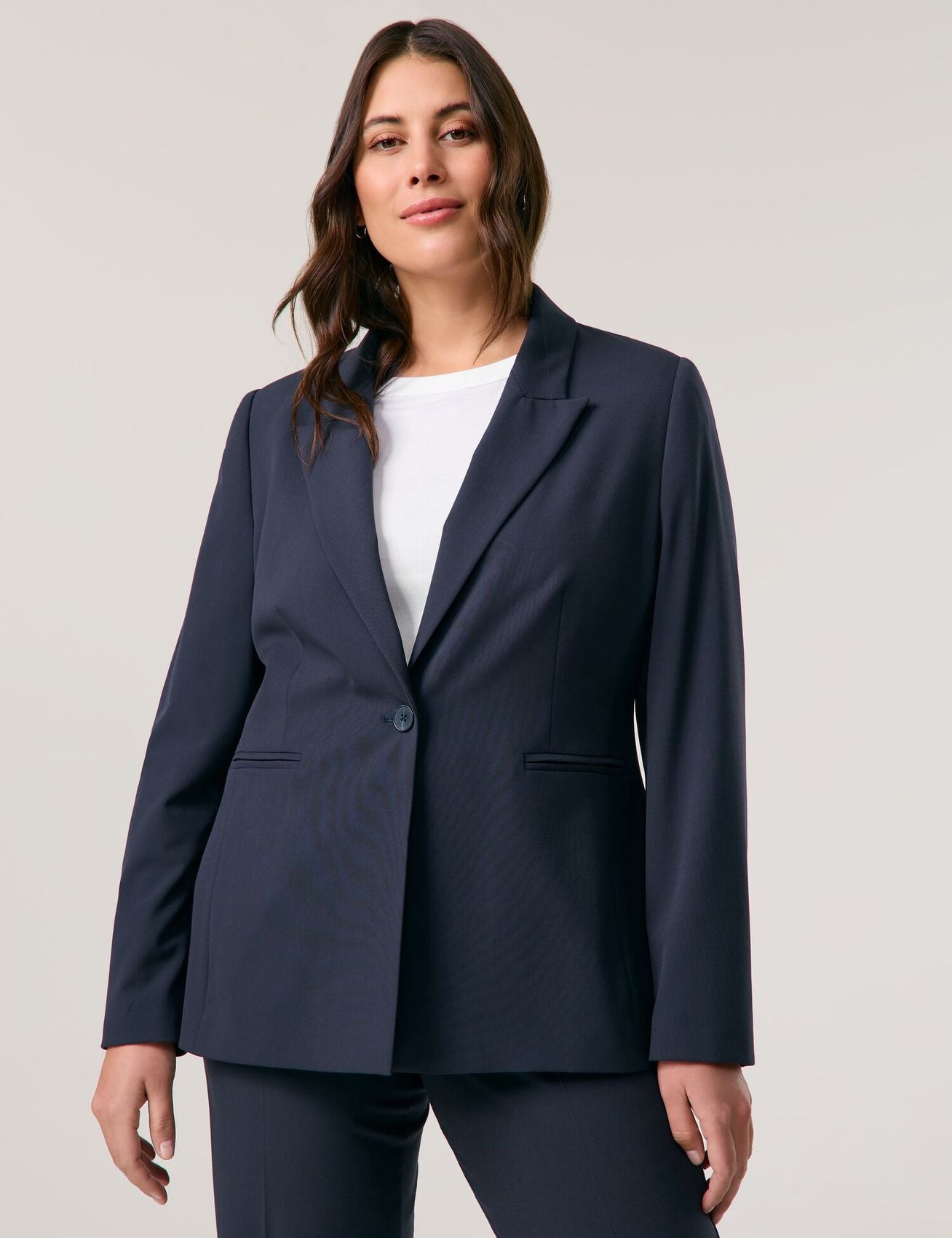 SAMOON Klassischer Blazer mit Paspeltaschen