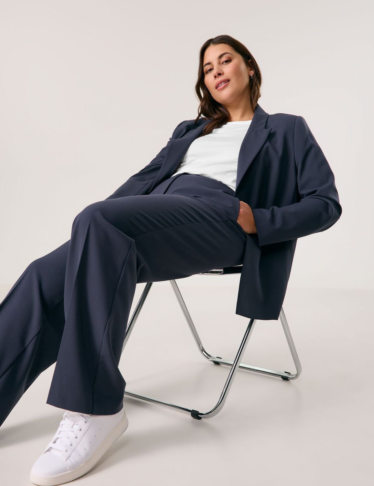 SAMOON Klassischer Blazer mit Paspeltaschen