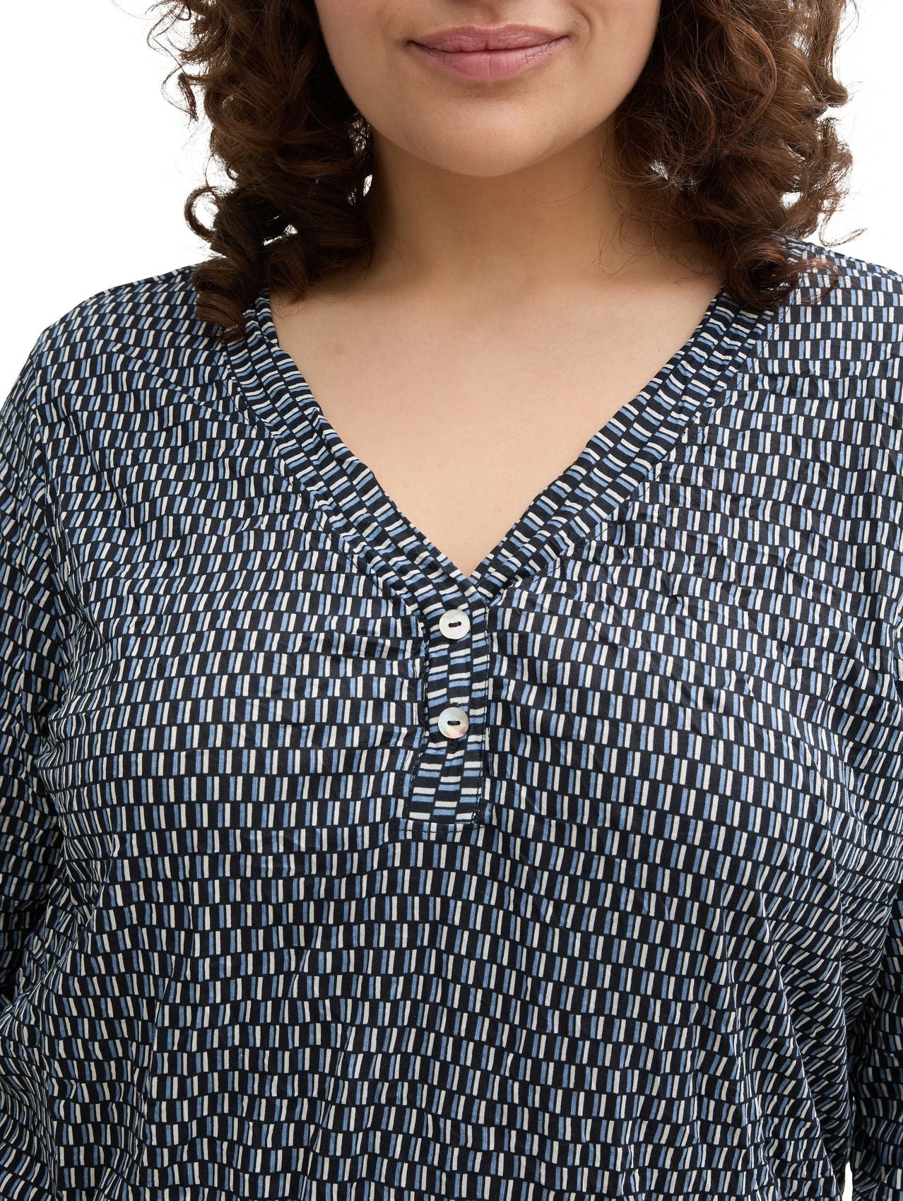 Plus Size - Crinkle Blusenshirt